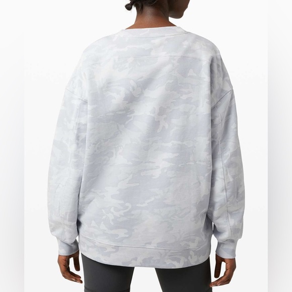 Lululemon Perfectly Oversized Crew Incognito Camo Alpine White Multi - Picture 2 of 9